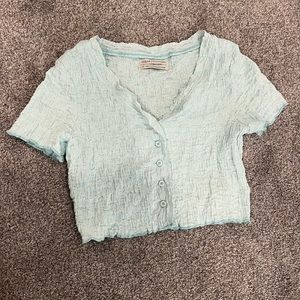 Urban Outfitters cropped button up shirt